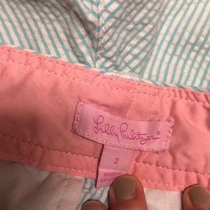 Lilly Pulitzer Shorts - Lilly Pulitzer Seersucker Scalloped Shorts 2 Lilly Pulitzer Shorts - Lilly Pulitzer Seersucker Scalloped Shorts 2